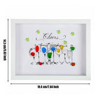 Sea Glass Beverage Art Materials Sea Glass Art Frame Unique Gift House Decoration for Friends