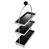 3-Tier Acrylic Organizer Shelf Space-Saving Acrylic Organizer with Metal Frame Vertical Tiered Countertop Shelf for Dresser