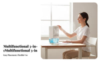 Multi-Function Air Chiller Humidifier Quiet Mini Water Cooling Fan Adjustable Ventilation Stream Portable Air Chiller for Office, Bedroom, Dorm Room