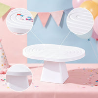 Oval Dessert Display Stand Stable Pedestal Display Tray Tabletop Cake Pedestal Elevated for Hosts, Bakers, Parties, Afternoon Tea, Weddings