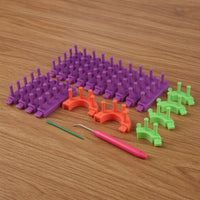 Knitting Loom Kit Reconfigurable Modular Knitting Loom Adjustable Frame for Crafters, Beginners, Home Crafting, Classrooms