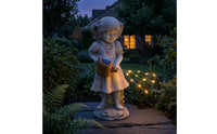 Fairy Watering Can Statue Painted Finish Solar Fairy Garden Ornament Solar Watering Can Light Weather Resistant Yard Decoration