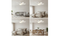 E27 Screw-in Ceiling Fan Light Modern Socket Fan Light Detachable Blades Fixture Compact for Bedroom, Living Room