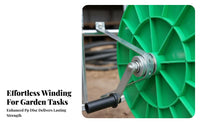 Labor Saving Hand Crank Hose Winder Convenient Irrigation Hose Storage Rack Double Bearing Design Agricultural Equipment for Farmers, Firefighters, Gardeners, Farmland, Orchard, Outdoor, Garden