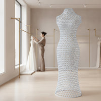 Open Mesh Wire Dress Form Lightweight Dress Form Decorative Mannequin with Base Sturdy for Boutiques, Bridal Shops, Shop