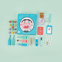 Educational Wooden Dentist Toy Set Role Play Dentist Toy Set Interactive for Preschoolers