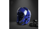 Taekwondo Sparring Headgear with Face Cage Impact Absorption Karate Sparring Helmet Secure Fit Full Face Fighting Arts Helmet for Beginners, Kids