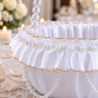 Flower Girl Basket Elegant Design Wedding Basket Sturdy for Bridal Party