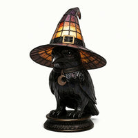 Witch Hat Night Light Ambient Witch Hat Lamp Gothic Lamp with Ornate Base Translucent Resin for Goths, Tabletop, Haunted House