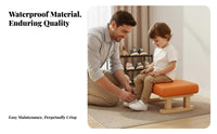 Minimalist Design Upholstered Low Stool Multi-Functional Upholstered Footrest Soft padded surface Footstool space-saving Size for Children, Homeowners, Apartment Dwellers, Living Room, Entryway, Small areas, Bedroom