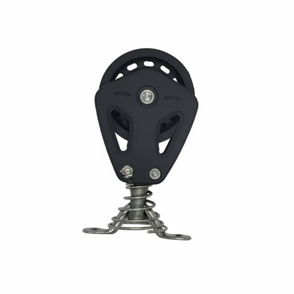 Rustproof Stainless Steel Nylon Pulley Rust Resistant Swivel Head Pulley Multi-Purpose Single Sheave Block Effortless Operation for Boaters, Sailors, Pilates, Sailing, Rigging, Gym