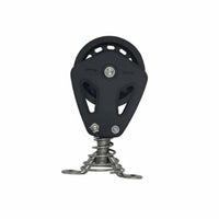 Rustproof Stainless Steel Nylon Pulley Rust Resistant Swivel Head Pulley Multi-Purpose Single Sheave Block Effortless Operation for Boaters, Sailors, Pilates, Sailing, Rigging, Gym