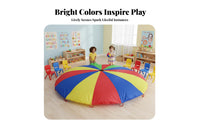 Parent-Child Interaction Whack-a-Critter Parachute Game Indoor & Outdoor Use Rainbow Play Parachute with Holes Teamwork Building Kids Cooperative Game Mat Bright Colors for Preschoolers, Parents, Kindergarten, Early Education Centers, Playgrounds