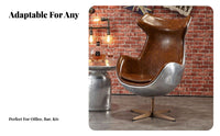 Utilitarian Design Riveted capsule Armchair Retro Aesthetic Upholstered Armchair pilot-inspired aesthetic Lounge Chair Enclosed Shell for Apartment Dwellers, Business Owners, Office, Living Room, study corner, Bedroom