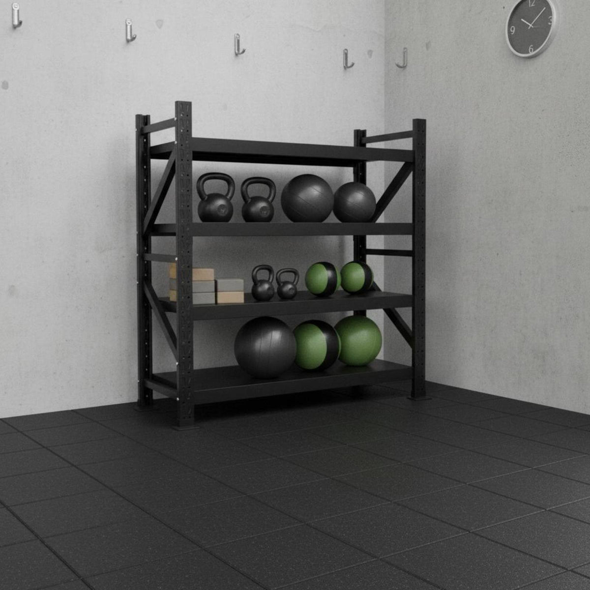 Space-Saving Dumbbell Kettlebell Rack Multi-Functional Gym Equipment Organizer Sturdy Construction Dumbbell Weight Rack Heavy-Duty for Personal Trainers, Fitness Studio