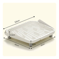 Double-Layer Litter Mat Raised-Edge Litter Mat with Tray Long-Lasting for Home