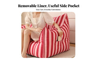 Soft & Skingentle Human-Sized sanctuary Bed Plush Texture Bean Bag Chair Space Saving Floor Sofa Spacious Design for Adults, Students, partners, Bedroom, Living Room, study corner