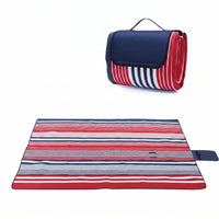 Picnic Blanket and Camping Mat with Waterproof Backing, Large Outdoor Blanket with Flannel Top and Aluminum Base, Portable Beach Mat