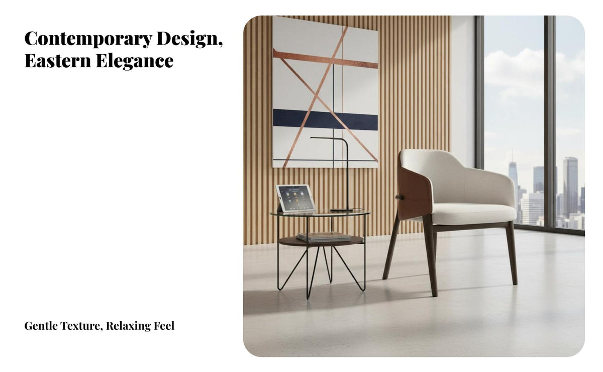 New Chinese Design Upholstered Wood Dining Chair Light Luxury Solid Wood Leisure Chair Thickened Cushion Minimalist Upholstered Armchair Ergonomic Design for Interior Designers, Business Owners, Restaurant, Clubhouse, Hotel, Living Room