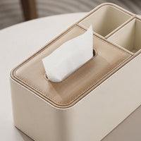 Tissue Paper Holder for Office Desk and Home Office, Leather Tissue Box with Stitched Edge, Facial Tissue Box Holder, Car Tissue Box Cover