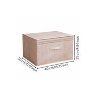 Foldable Storage Box Reinforced Edges Textile Storage Box Handy Handle for Room