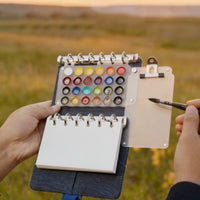 Compact Watercolor Palette with Lid Portable Watercolor Palette Travel-Friendly Paint Box with Lid Lightweight for Artists, Journalers, Outdoor Sketching