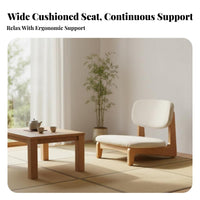 Minimalist Design Armless floor Chair Lowsilhouette Japanese aesthetic Floor Chair Space Saving Meditation Seat Ergonomic rearrest for Minimalism aficionados, Home Decorators, Tea Room, studying, Bedroom, Bay opening