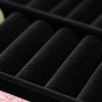 Brocade Jewelry Box Divided Tray Compartment Jewelry Box Metal Latches Storage Item