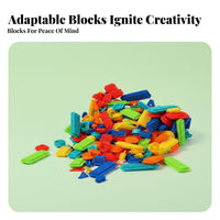 Easy Connectivity Gear Shaped Building Blocks Vibrant Colors Bristle Shape Blocks Polished Edges for Preschoolers, Kids 3+, Preschool