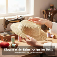 Woven Boater Hat Blank Design Flat Tops Headwear Design Fashion Accessory for Crafters, Crafting, Summer Outings, Tea Parties
