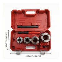 Ratchet piping Threader Kit Compact piping Threading Machine with Case Heavy Duty Tool for Plumbers, Pipefitters