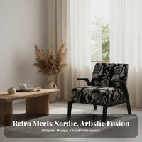 Wabi-Sabi Design Woven Rope Armchair Minimalist Aesthetic Accent Chair mid-centurymid-century-modern design Indoor Furniture sturdy Wood Frame for Interior Designers, Hotel Managers, Living Room, Lounge Area, perusing corner, Home awayice