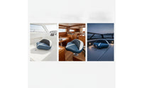 Lure Stool Seat Nautical-Style Boat Seat with Backrest Quilted Boat Chair with Backrest for Boaters