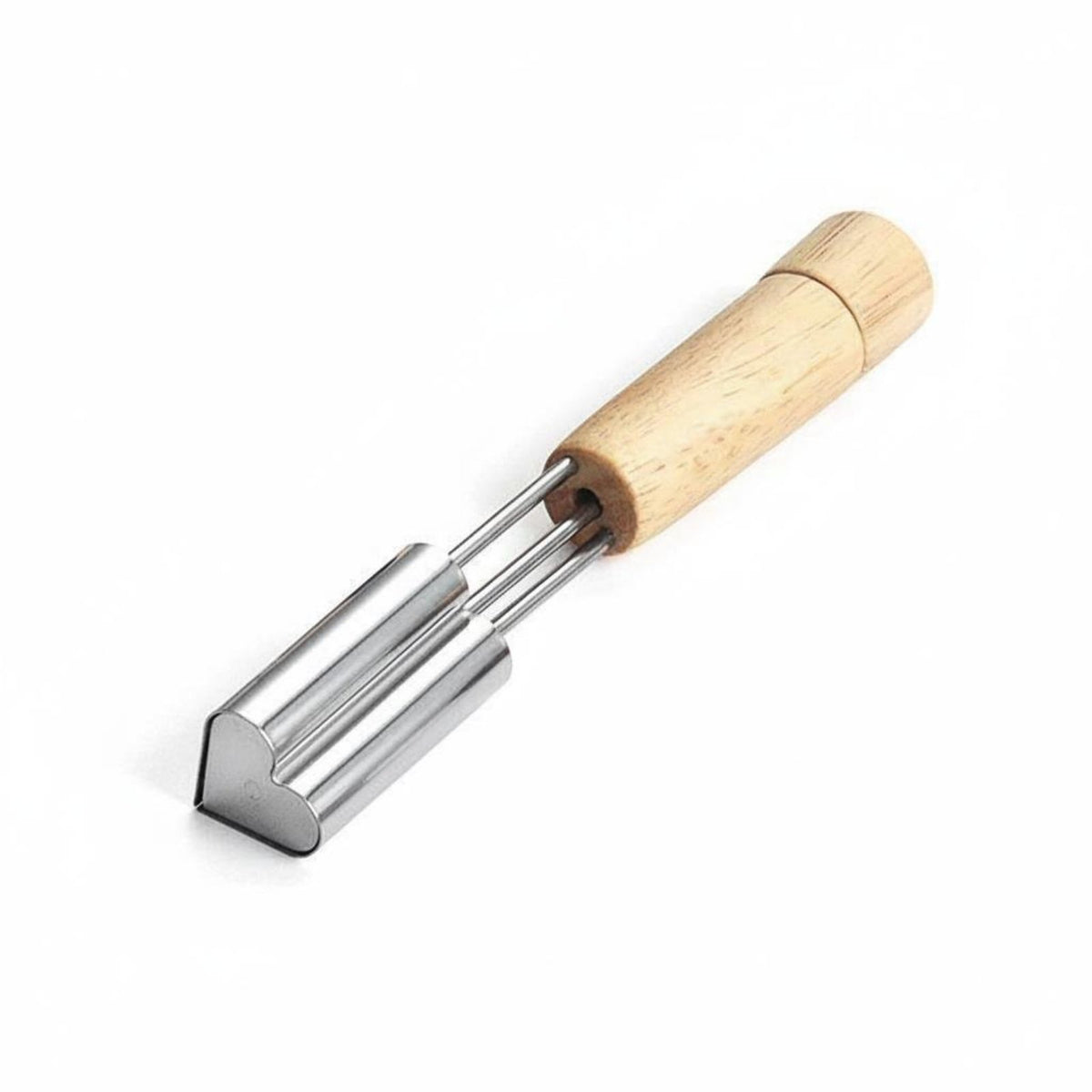 Stainless Steel Cookie Stamping Multifunctional Wooden Handle Shape Cutter Easy to Use Cooking Tool for Bento Box Assembly