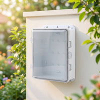 Rainproof Electrical Box with Transparent Cover Corrosion-Resistant ABS Plastic Enclosure with Latch for DIYers
