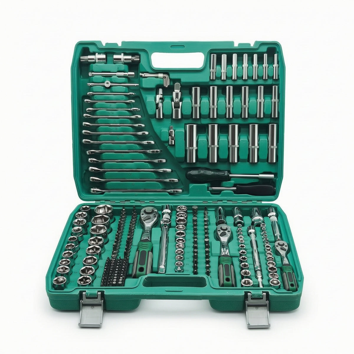 Versatile Automotive Repair Tool Kit Organized Mechanic Tool Set Portable Socket Set with Case Compatible for Workshop
