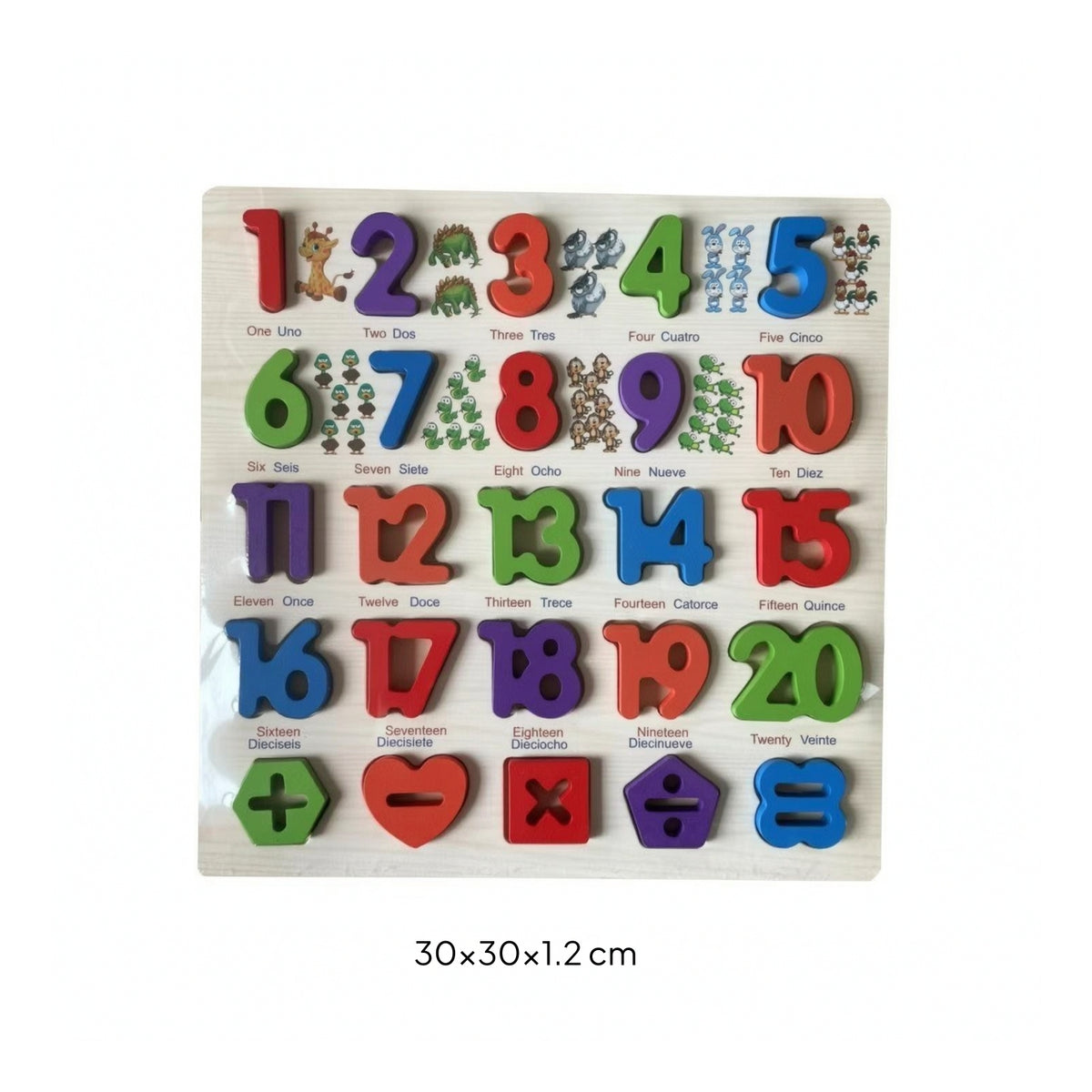 Educational Puzzle Activity 3-Dimensional Puzzle Wooden Puzzle Colorful Matching Toy Rounded for Toddlers, Preschoolers, Playroom, Homeschool, Classroom