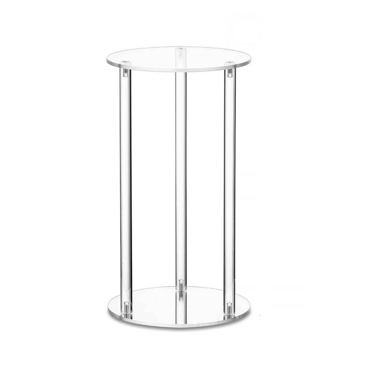Tall Acrylic Vase Transparent Flower Stand with Round Base Minimalist Acrylic Display Riser for Wedding Planners, Table Centerpieces, Weddings