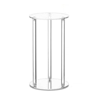 Tall Acrylic Vase Transparent Flower Stand with Round Base Minimalist Acrylic Display Riser for Wedding Planners, Table Centerpieces, Weddings