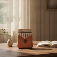 Wooden 21-Key Kalimba Acoustic Kalimba with Safeguarding Case Handheld Thumb Piano with Instructions Compact for Music Lovers, Home