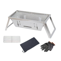 Portable Folding Ember-Fired Grill Heat-Resistant Folding Ember-Fired Grill Good Air Ventilation Compact Barbecue Rack for Backyard