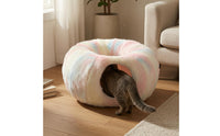Padded Soft Cat Tunnel Bed Cushioned Cat Tunnel Bed