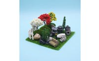 Dollhouse Courtyard Decoration Kit Resin Material Miniature Garden Decoration Kit Tiny Landscape Accessories Great Gift