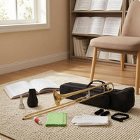 Mouthpiece Included B-Flat Tenor Brass Slide Instrument Portable Musical Instrument