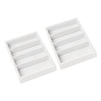 2 Pieces Stackable Eyeglasses Storage Box 4-Compartment Glasses Organizer Tray Divided Eyewear Tray Tidy for Dresser