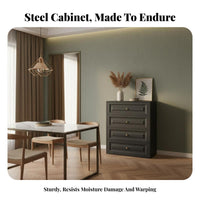 Large Capacity Minimalist Multi-Drawer Cabinet Modern Design Multi-Compartment Credenza adaptable Use Storage Furniture sturdy Construction for Apartment Dwellers, Homeowners, Office Workers, Living Room, Bedroom, Hallway