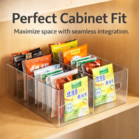 Cabinet Organizer for Housewives with Clear Acrylic Spice Rack Design, Stackable Freestanding for Pantry