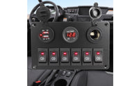 LED 6 Gang Switch Panel 12V Switch Panel with USB Charger Waterproof Pre-Wired for Boaters, RV Owners, DIYers, RVs, Trucks