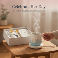 Ceramic Couple Coffee Mug Gift Set with Heart Design, 400ml