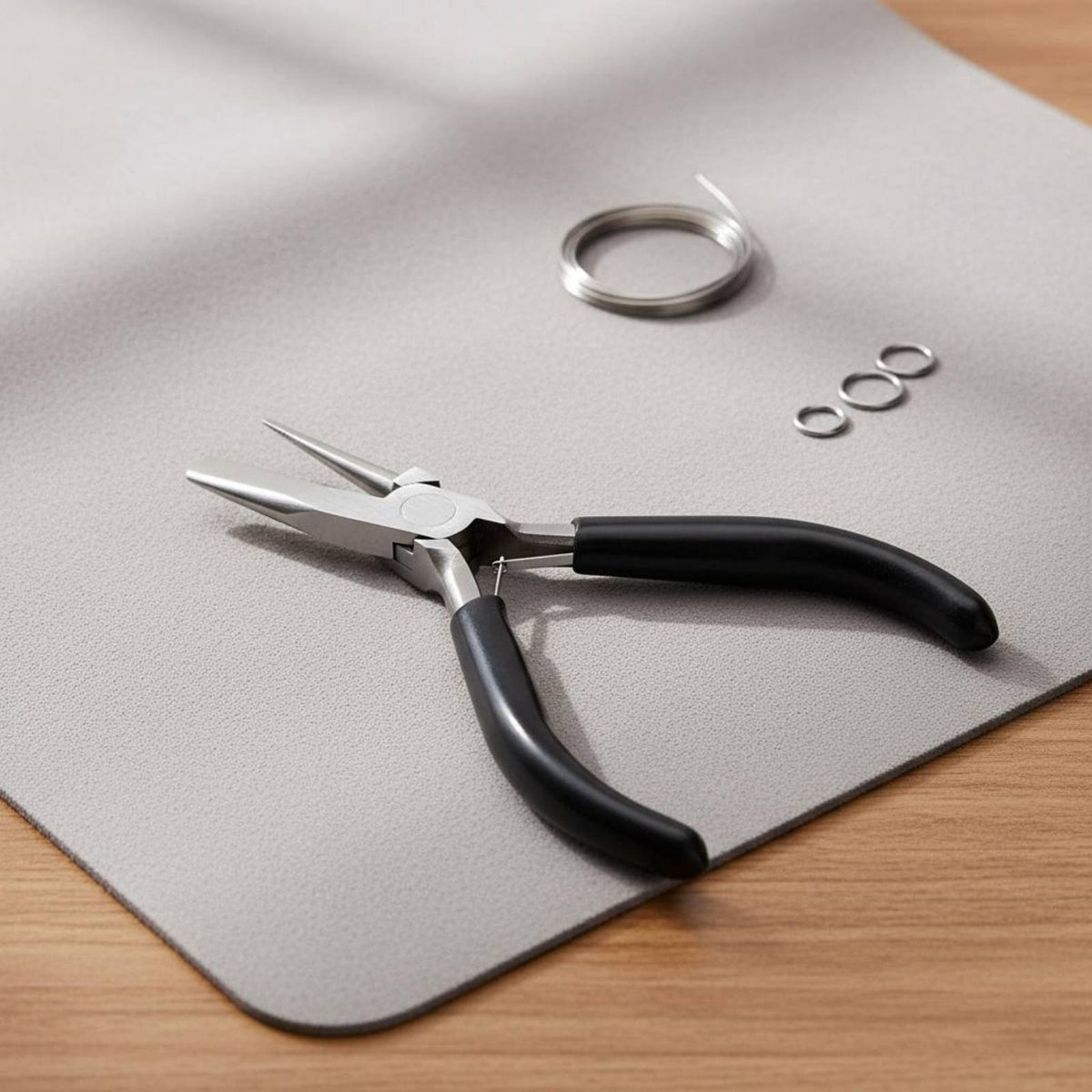 Half Round Concave Jaw Pliers Non-Slip Grip Concave Round Nose Pliers Miniature Size Craft Supply for Crafters